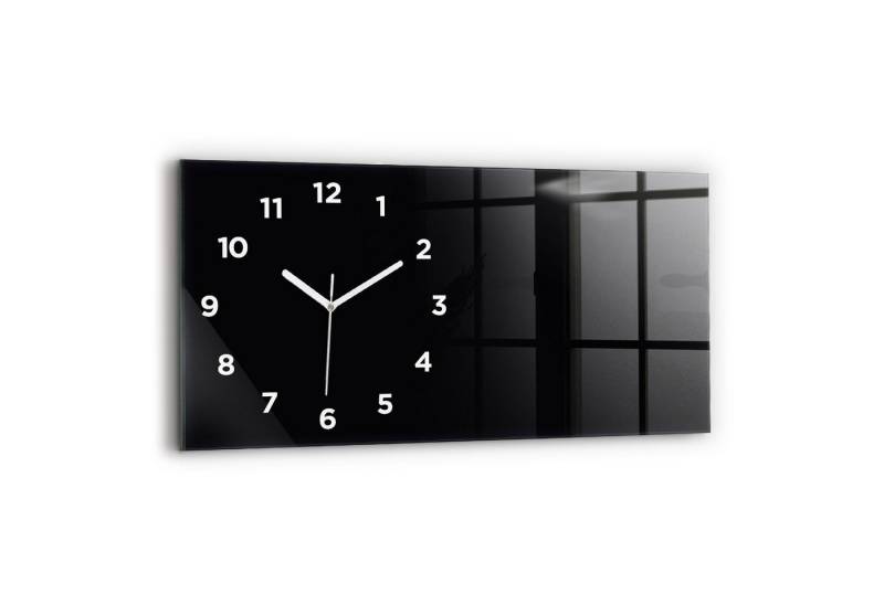 Tulup Wanduhr Glasuhr Rechteckige Wanduhr 60x30 cm Uhr aus Gehärtetem Glas von Tulup