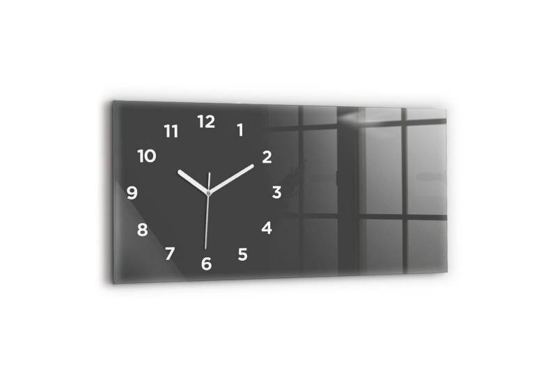 Tulup Wanduhr Glasuhr Rechteckige Wanduhr 60x30 cm Uhr aus Gehärtetem Glas von Tulup