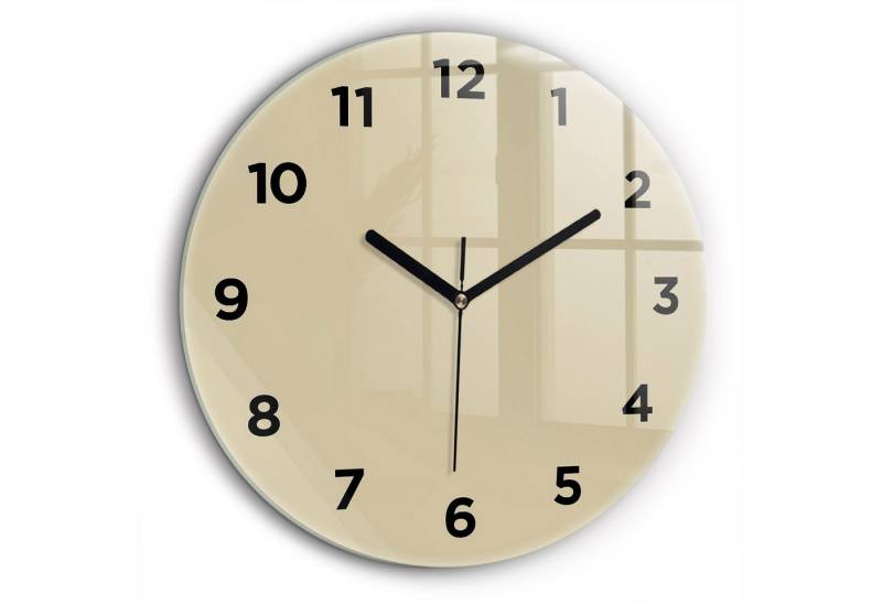 Tulup Wanduhr Modernistische Glaswanduhr 60cm Uhr aus gehärtetem Glas von Tulup