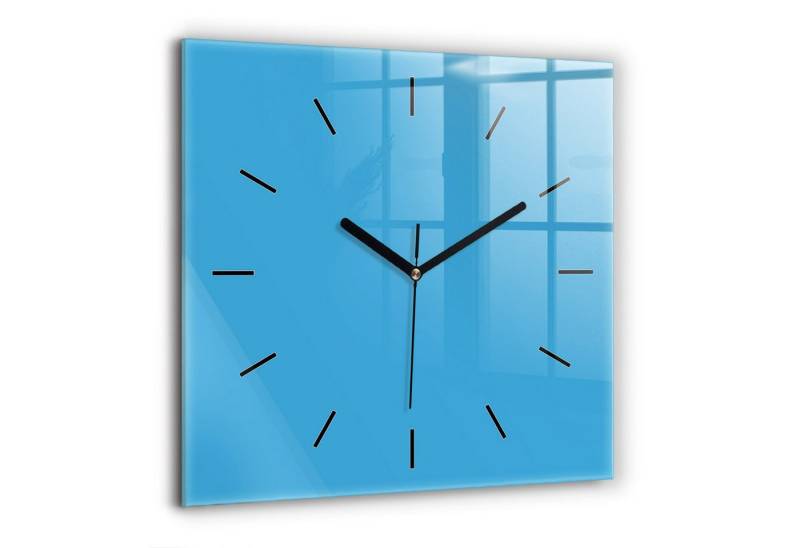 Tulup Wanduhr Modernistische Glaswanduhr 60x60cm Uhr aus gehärtetem Glas von Tulup
