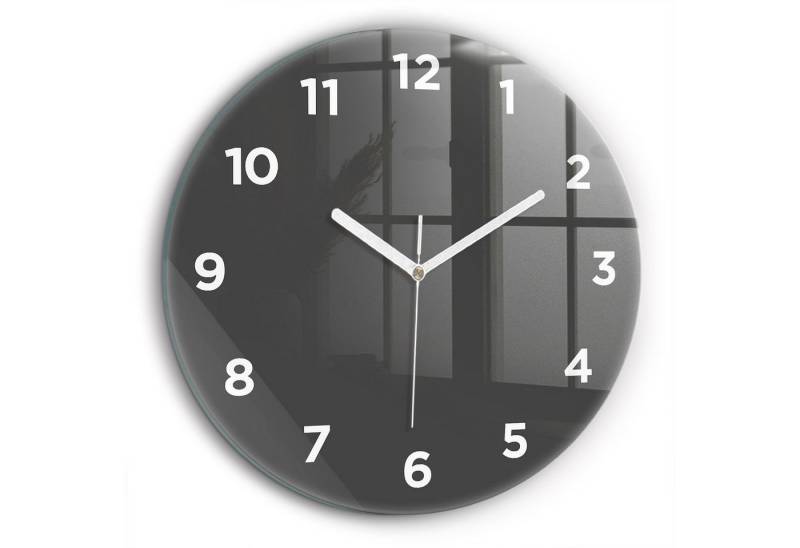 Tulup Wanduhr Modernistische Runde Glasuhr 60cm Uhr aus Gehärtetem Glas von Tulup