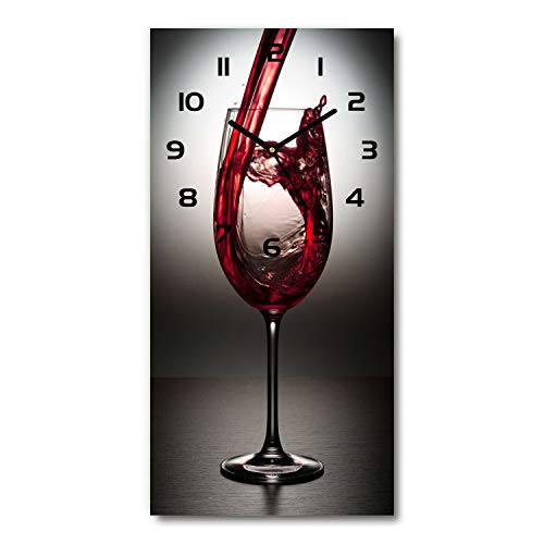 Tulup Wanduhr Stille Glasuhr 30x60cm Rotwein Modern Home Küche Tulup Wanduhr Stille Glasuhr 30x60cm Rotwein Modern Home Küche von Tulup
