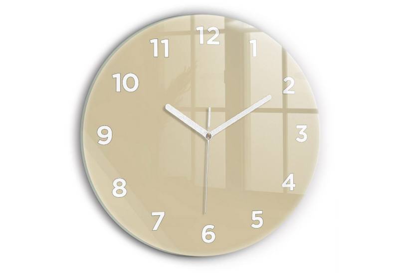 Tulup Wanduhr Wanduhr Glasrunde Uhr Moderne Glaswanduhr 30cm Uhr aus Gehärtetem Glas von Tulup