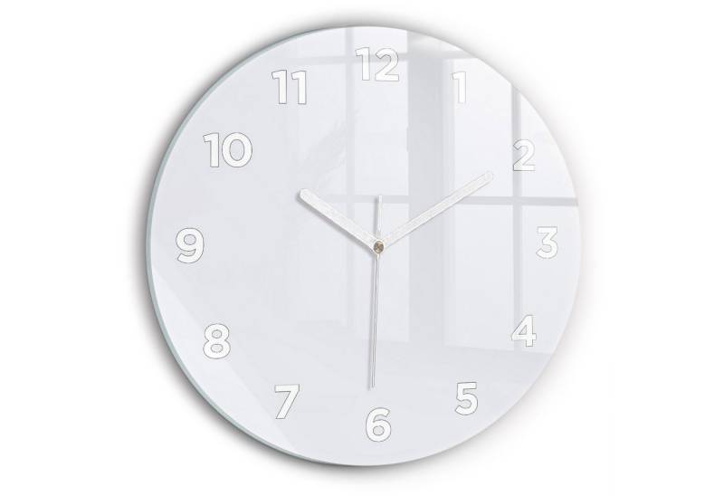 Tulup Wanduhr Wanduhr Glasrunde Uhr Moderne Glaswanduhr 30cm Uhr aus Gehärtetem Glas von Tulup