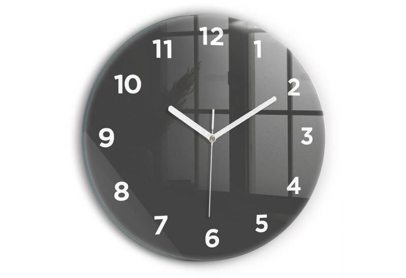 Tulup Wanduhr Wanduhr Glasrunde Uhr Moderne Glaswanduhr 30cm Uhr aus Gehärtetem Glas von Tulup