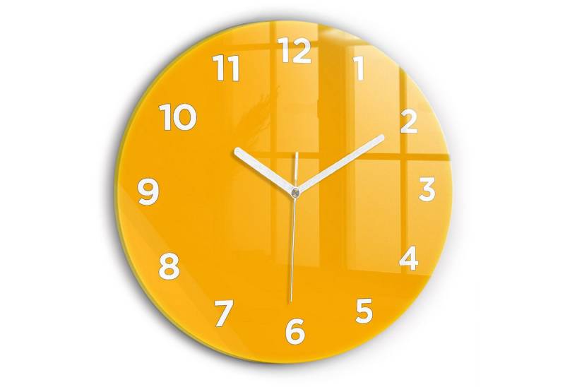 Tulup Wanduhr Wanduhr Glasrunde Uhr Moderne Glaswanduhr 30cm Uhr aus Gehärtetem Glas von Tulup