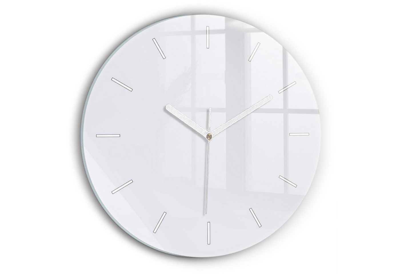 Tulup Wanduhr Wanduhr Glasrunde Uhr Moderne Glaswanduhr 30cm Uhr aus gehärtetem Glas von Tulup