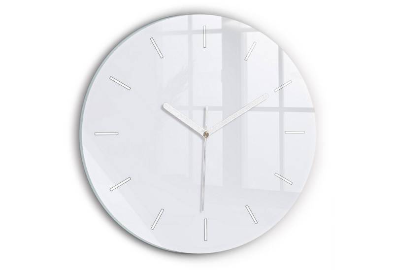 Tulup Wanduhr Wanduhr Glasrunde Uhr Moderne Glaswanduhr 30cm Uhr aus gehärtetem Glas von Tulup
