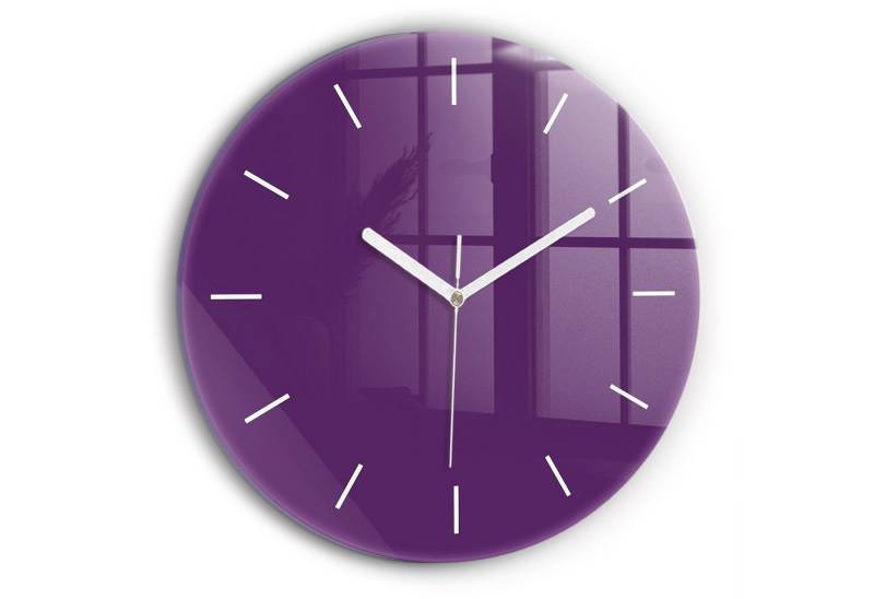 Tulup Wanduhr Wanduhr Glasrunde Uhr Moderne Glaswanduhr 30cm Uhr aus gehärtetem Glas von Tulup