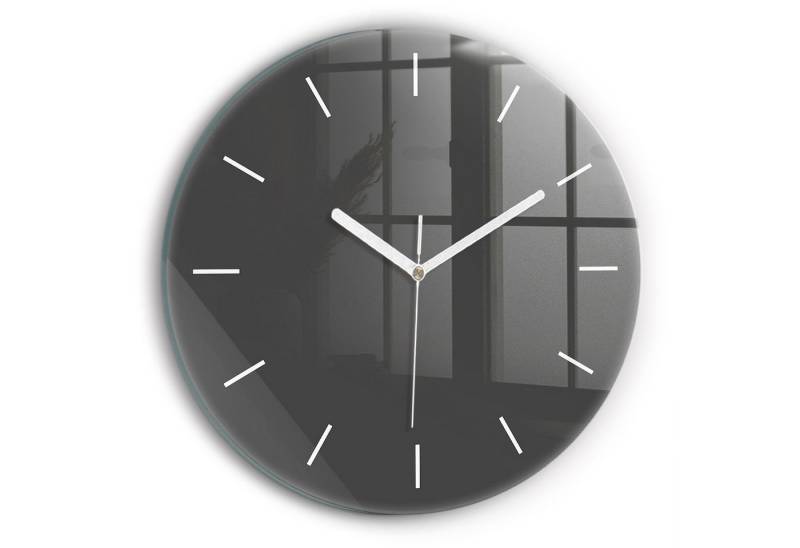 Tulup Wanduhr Wanduhr Glasrunde Uhr Moderne Glaswanduhr 30cm Uhr aus gehärtetem Glas von Tulup
