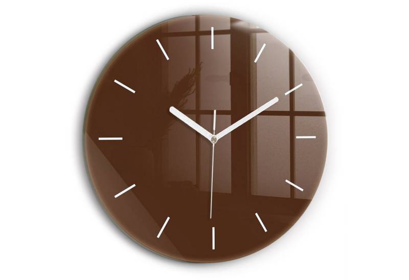 Tulup Wanduhr Wanduhr Glasrunde Uhr Moderne Glaswanduhr 30cm Uhr aus gehärtetem Glas von Tulup