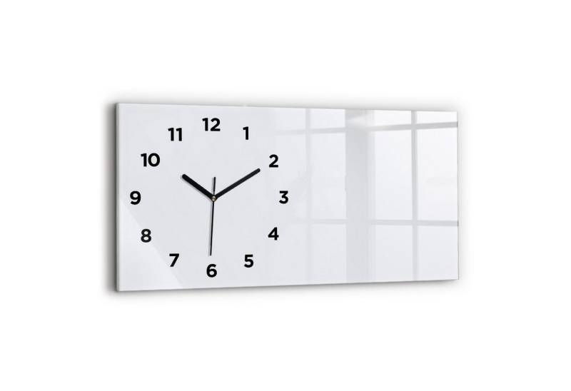Tulup Wanduhr Wanduhr Glasuhr Rechteckige Wanduhr 60x30 cm Uhr aus Gehärtetem Glas von Tulup