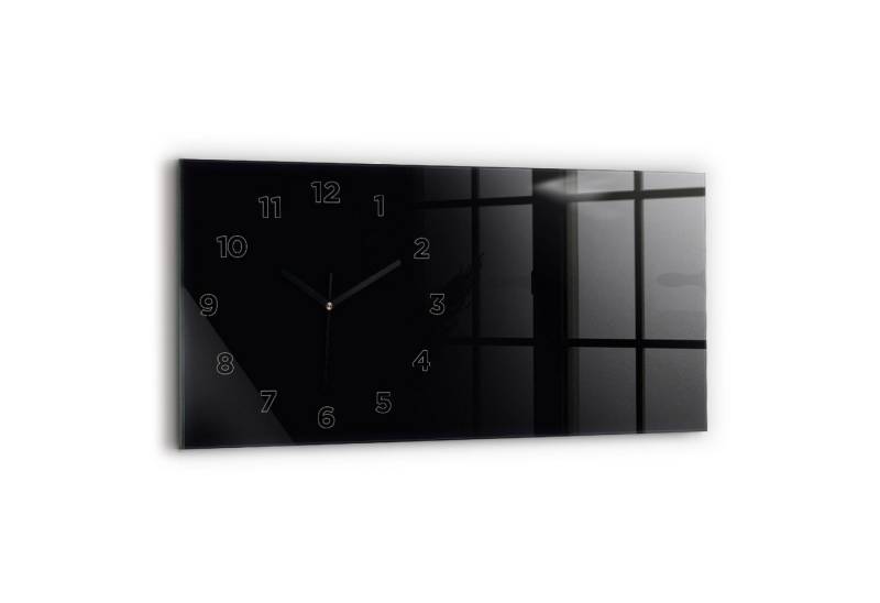 Tulup Wanduhr Wanduhr Glasuhr Rechteckige Wanduhr 60x30 cm Uhr aus Gehärtetem Glas von Tulup