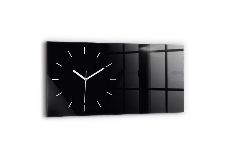 Tulup Wanduhr Wanduhr Glasuhr Rechteckige Wanduhr 60x30 cm Uhr aus Gehärtetem Glas von Tulup