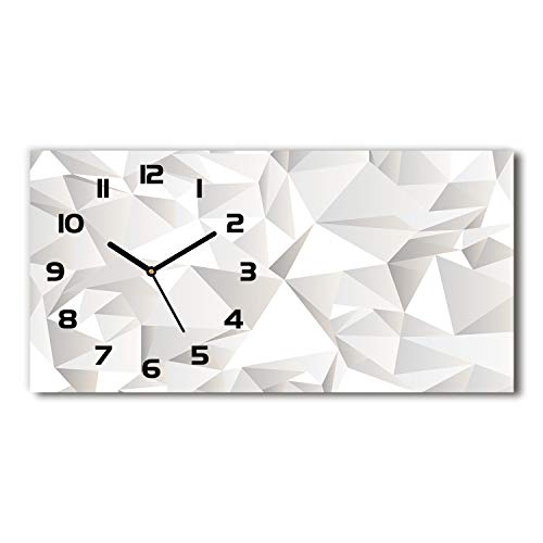 Tulup Wanduhr aus Glas 60x30 cm Glas Uhr Bild Glasuhr Gehärtetes Glas Küchenuhren - Schwarze Zeiger - Abstrakter Hintergrund von Tulup