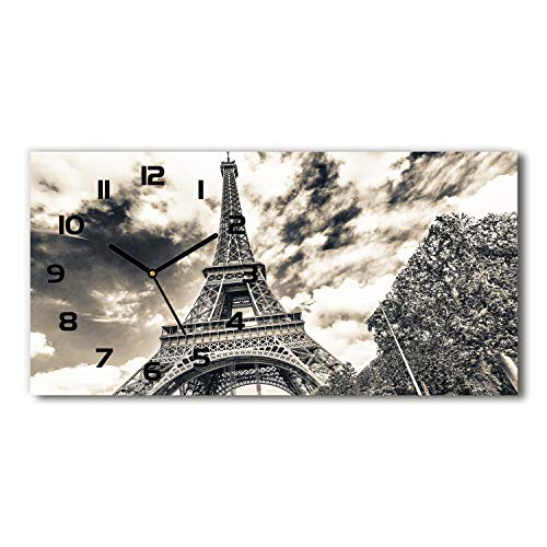 Tulup Wanduhr aus Glas 60x30 cm Glas Uhr Bild Glasuhr Gehärtetes Glas Küchenuhren - Schwarze Zeiger - Eiffelturm Paris Tulup Wanduhr aus Glas 60x30 cm Glas Uhr Bild Glasuhr Gehärtetes Glas Küchenuhren - Schwarze Zeiger - Eiffelturm Paris von Tulup