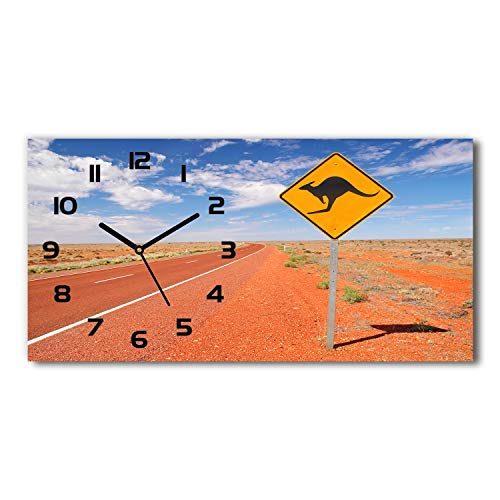 Tulup Wanduhr aus Glas 60x30 cm Glas Uhr Bild Glasuhr Gehärtetes Glas Küchenuhren - Schwarze Zeiger - Road in Australien Tulup Wanduhr aus Glas 60x30 cm Glas Uhr Bild Glasuhr Gehärtetes Glas Küchenuhren - Schwarze Zeiger - Road in Australien von Tulup