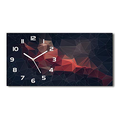 Tulup Wanduhr aus Glas 60x30 cm Glas Uhr Bild Glasuhr Gehärtetes Glas Küchenuhren - weiße Zeiger - Abstrakter Hintergrund von Tulup