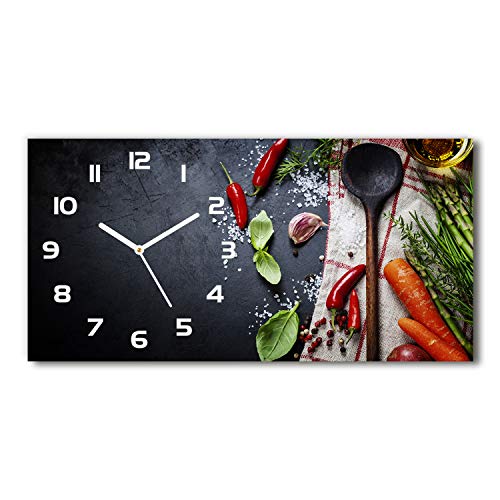 Tulup Wanduhr aus Glas 60x30 cm Glas Uhr Bild Glasuhr Gehärtetes Glas Küchenuhren - weiße Zeiger - Komponenten Tulup Wanduhr aus Glas 60x30 cm Glas Uhr Bild Glasuhr Gehärtetes Glas Küchenuhren - weiße Zeiger - Komponenten von Tulup