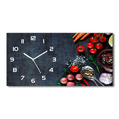 Tulup Wanduhr aus Glas 60x30 cm Glas Uhr Bild Glasuhr Gehärtetes Glas Küchenuhren - weiße Zeiger - Komponenten Tulup Wanduhr aus Glas 60x30 cm Glas Uhr Bild Glasuhr Gehärtetes Glas Küchenuhren - weiße Zeiger - Komponenten von Tulup