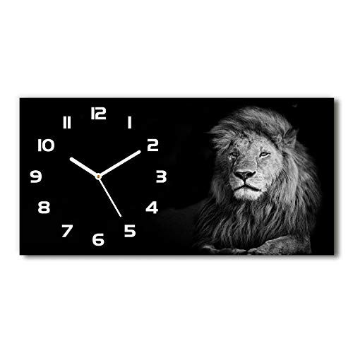 Tulup Wanduhr aus Glas 60x30 cm Glas Uhr Bild Glasuhr Gehärtetes Glas Küchenuhren - weiße Zeiger - Löwe Tulup Wanduhr aus Glas 60x30 cm Glas Uhr Bild Glasuhr Gehärtetes Glas Küchenuhren - weiße Zeiger - Löwe von Tulup