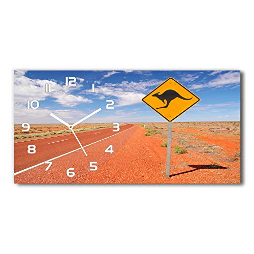 Tulup Wanduhr aus Glas 60x30 cm Glas Uhr Bild Glasuhr Gehärtetes Glas Küchenuhren - weiße Zeiger - Road in Australien Tulup Wanduhr aus Glas 60x30 cm Glas Uhr Bild Glasuhr Gehärtetes Glas Küchenuhren - weiße Zeiger - Road in Australien von Tulup