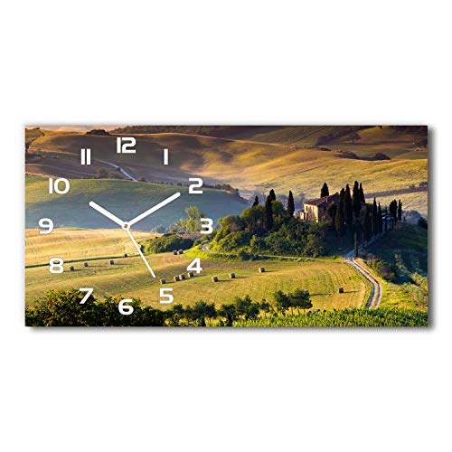 Tulup Wanduhr aus Glas 60x30 cm Glas Uhr Bild Glasuhr Gehärtetes Glas Küchenuhren - weiße Zeiger - Toskana Italien Tulup Wanduhr aus Glas 60x30 cm Glas Uhr Bild Glasuhr Gehärtetes Glas Küchenuhren - weiße Zeiger - Toskana Italien von Tulup