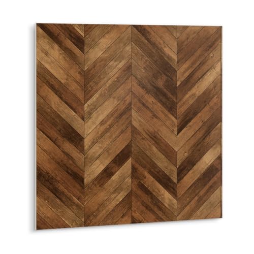 Tulup für die Küche Fliesenaufkleber PVC Selbstklebend Badezimmer 9x30x30cm Wandfliesen Selbstklebend Fliesen - Braune Bretter von Tulup