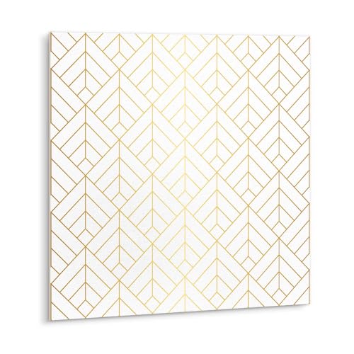 Tulup für die Küche Fliesenaufkleber PVC Selbstklebend Badezimmer 9x30x30cm Wandfliesen Selbstklebend Fliesen - Goldene Geometrie Tulup für die Küche Fliesenaufkleber PVC Selbstklebend Badezimmer 9x30x30cm Wandfliesen Selbstklebend Fliesen - Goldene Geometrie von Tulup