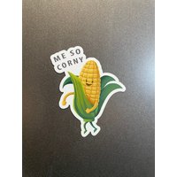 Me So Corny - Kühlschrankmagnet Mais-Wortspiel Küchenmagnet Lustiger Magnet Bauerngeschenk Kühlschrank-Dekor Wortspiel-Magnet von Tumblebugdesigns