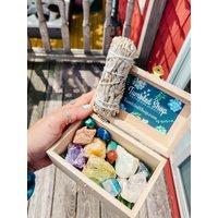 Crystal Box Healing Set Mit Salbei, Reinigung, Verschmierungswerkzeug von TumbledShop