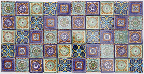 Tumia LAC Eine Packung von 50 mexikanischen Handgemachten Talavera, 5 cm Fliesen Tumia LAC Eine Packung von 50 mexikanischen Handgemachten Talavera, 5 cm Fliesen von Tumia LAC