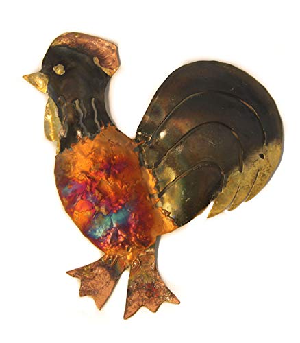 Tumia LAC Hahn, Wanddekoration aus recyceltem Metall, 13 cm, handgefertigt Tumia LAC Hahn, Wanddekoration aus recyceltem Metall, 13 cm, handgefertigt von Tumia LAC