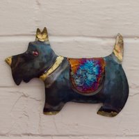 Scottie Dog Hängedekoration Aus Recyceltem Metall - 20 cm von TumiaLAC