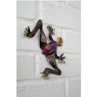 Wanddekoration „Frosch" Aus Recyceltem Metall - 18 cm von TumiaLAC
