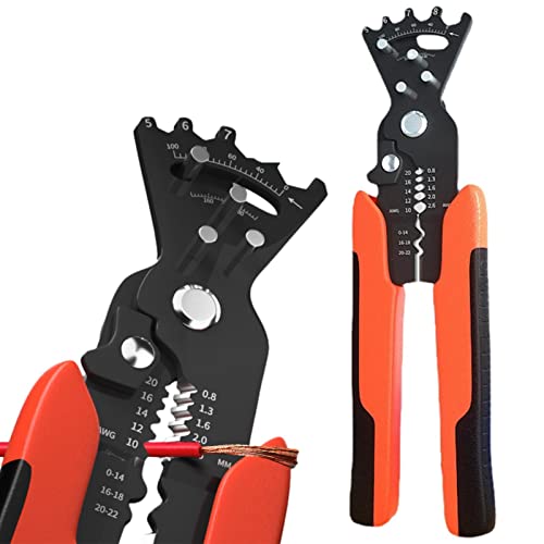 5-in-1 automatische Drahtabzieher Multifunktionale selbstjustierende Kabelschneider Estrich Crimper Wicklung und Verdrehung, Stahllegierung Handheld mit bequemen Kunststoffgriff von Tumotsit
