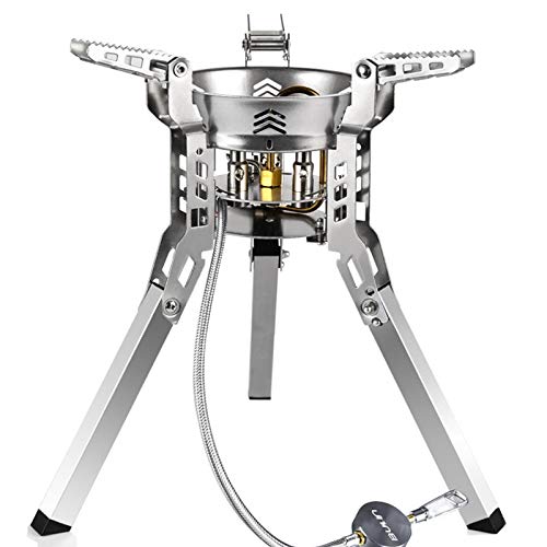 Camping Öfen - 6800W High Power Ultraleichte winddichte Brenner - Multi-Level-Feuerkraft-Einstellung Tragbarer Kaminbrenner für Outdoor-Camping, Wandern und Picknick Tumotsit von Tumotsit