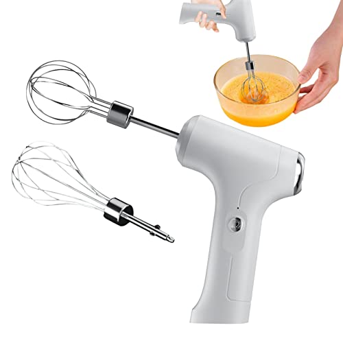 Elektrischer Handmixer, verstellbarer elektrischer Handmixer mit 3 Geschwindigkeiten, elektrischer Schneebesen aus Edelstahl mit 1200-mAh-Akku, tragbarer COC-Mixer zum Mixen von Tumotsit