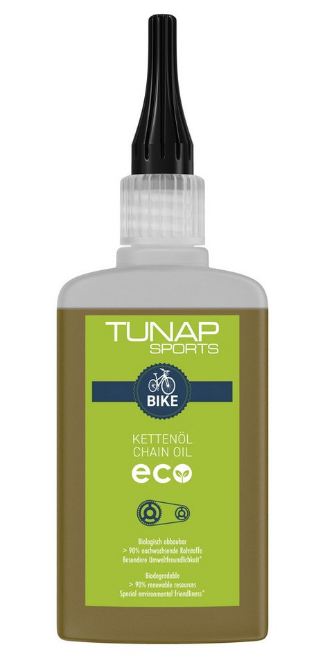 Tunap Kettenöl TUNAP SPORTS Kettenöl ECO in der Tropfflasche 100ml, (1-St), Für jedes Wetter geeignet I Punktgenaue Anwendung von Tunap