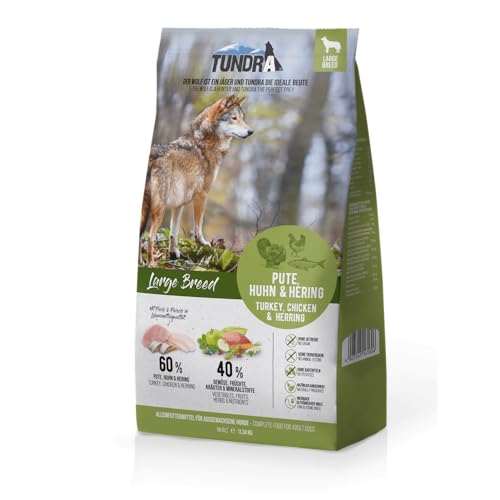 Tundra Hundefutter Large Breed mit Pute & Hering - getreidefrei (11,34kg) von Tundra