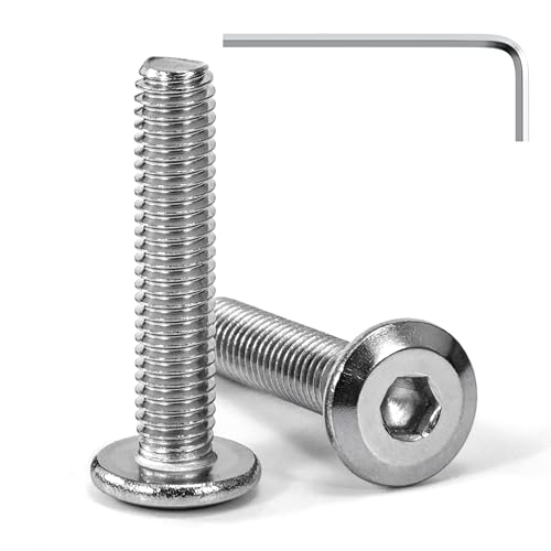 Tunejoy 20 Stück Flachkopfschrauben M6 x 30 mm Flachkopf Schrauben Edelstahl A2 V2A Möbelschrauben Innensechskant Vollgewinde mit Inbusschlüssel Tunejoy 20 Stück Flachkopfschrauben M6 x 30 mm Flachkopf Schrauben Edelstahl A2 V2A Möbelschrauben Innensechskant Vollgewinde mit Inbusschlüssel von Tunejoy