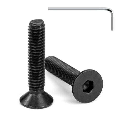 Tunejoy 20 Stück M4 x 20 mm Senkkopfschrauben Schwarz Senkschrauben Edelstahl A2 V2A Senkkopf Innensechskant DIN 7991 Vollgewinde mit Inbusschlüssel Tunejoy 20 Stück M4 x 20 mm Senkkopfschrauben Schwarz Senkschrauben Edelstahl A2 V2A Senkkopf Innensechskant DIN 7991 Vollgewinde mit Inbusschlüssel von Tunejoy