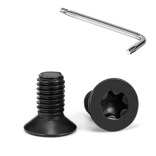 Tunejoy 20 Stück M5 x 10 mm Senkkopfschrauben Torx Schwarz Senkschrauben Edelstahl A2 V2A Maschinenschrauben Senkkopf Innensechskant Vollgewinde mit T25 Inbusschlüssel von Tunejoy