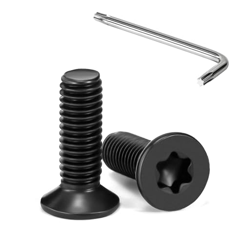 Tunejoy 20 Stück M5 x 16 mm Senkkopfschrauben Torx Schwarz Senkschrauben Edelstahl A2 V2A Maschinenschrauben Senkkopf Innensechskant Vollgewinde mit T25 Inbusschlüssel von Tunejoy