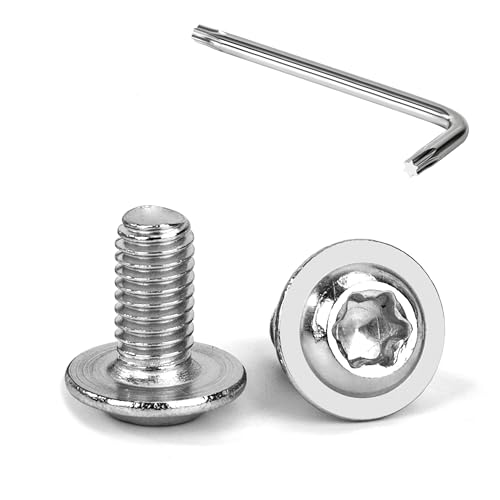 Tunejoy 20 Stück M6 x 12 mm Linsenkopfschrauben mit Flansch Trox Linsenkopfschraube Innensechskant Edelstahl A2 V2A Flanschschrauben Vollgewinde mit T30 Inbusschlüssel Tunejoy 20 Stück M6 x 12 mm Linsenkopfschrauben mit Flansch Trox Linsenkopfschraube Innensechskant Edelstahl A2 V2A Flanschschrauben Vollgewinde mit T30 Inbusschlüssel von Tunejoy