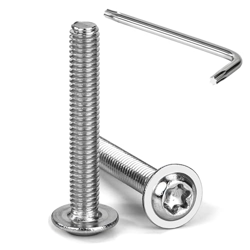 Tunejoy 20 Stück M6 x 40 mm Linsenkopfschrauben mit Flansch Trox Linsenkopfschraube Innensechskant Edelstahl A2 V2A Flanschschrauben Vollgewinde mit T30 Inbusschlüssel Tunejoy 20 Stück M6 x 40 mm Linsenkopfschrauben mit Flansch Trox Linsenkopfschraube Innensechskant Edelstahl A2 V2A Flanschschrauben Vollgewinde mit T30 Inbusschlüssel von Tunejoy
