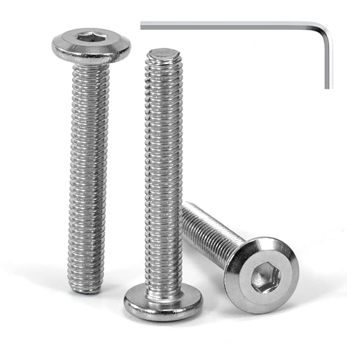 Tunejoy 30 Stück Flachkopfschrauben M6 x 40 mm Flachkopf Schrauben Edelstahl A2 V2A Möbelschrauben Innensechskant Vollgewinde mit Inbusschlüssel Tunejoy 30 Stück Flachkopfschrauben M6 x 40 mm Flachkopf Schrauben Edelstahl A2 V2A Möbelschrauben Innensechskant Vollgewinde mit Inbusschlüssel von Tunejoy
