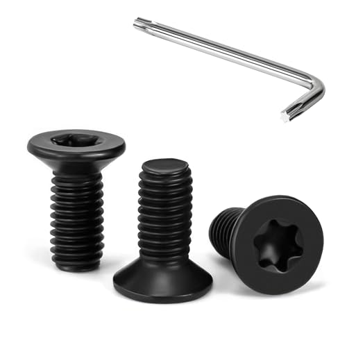 Tunejoy 30 Stück M5 x 12 mm Senkkopfschrauben Torx Schwarz Senkschrauben Edelstahl A2 V2A Maschinenschrauben Senkkopf Innensechskant Vollgewinde mit T25 Inbusschlüssel von Tunejoy