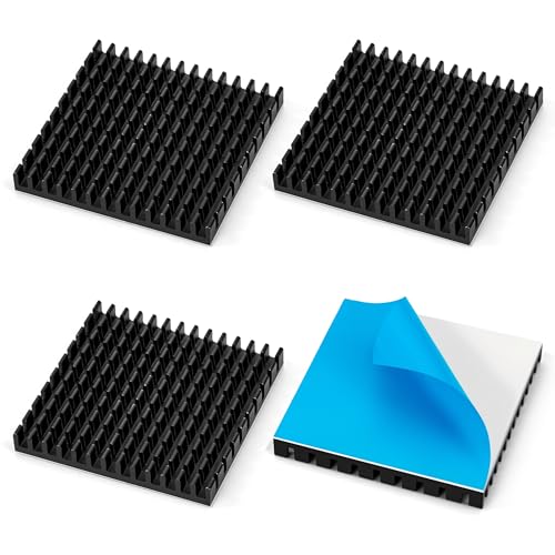 Tunejoy Kühlkörper Aluminium Heatsink mit Thermoklebeband für Laptop Transistor Halbleiter Elektronischer Komponenten SSD 40x40x5 mm 4 Stück von Tunejoy