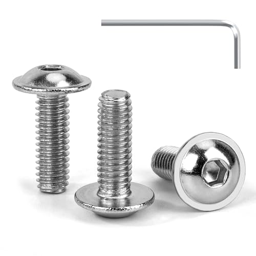 Tunejoy Linsenkopfschrauben mit Flansch M4 x 12 mm Linsenkopfschraube Innensechskant Edelstahl A2 V2A Flanschschrauben Vollgewinde mit Inbusschlüssel 30 Stück Tunejoy Linsenkopfschrauben mit Flansch M4 x 12 mm Linsenkopfschraube Innensechskant Edelstahl A2 V2A Flanschschrauben Vollgewinde mit Inbusschlüssel 30 Stück von Tunejoy